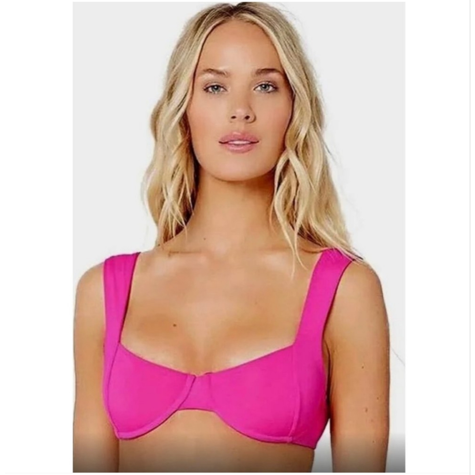 L* Space Bougainvillea Pink Underwired Tori Swimsuit Bikini Top Size S Pink New